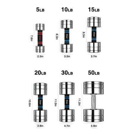 Adjustable Dumbbells Pair Steel Weight Set with Foam Handle N296998