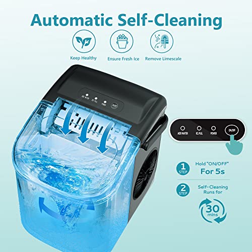 Portable Countertop Ice Maker with Basket and Scoop M9252