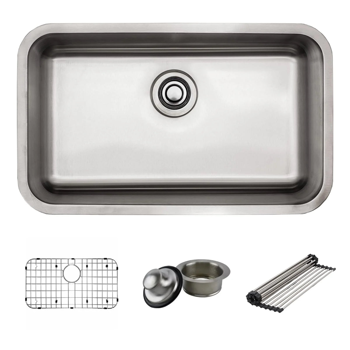 29 Inch Undermount Single Bowl 18 Gauge Kitchen Sink R136085