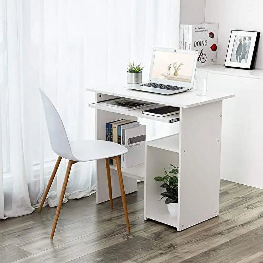 Computer Desk with Drawer Shelves Keyboard Tray X3454