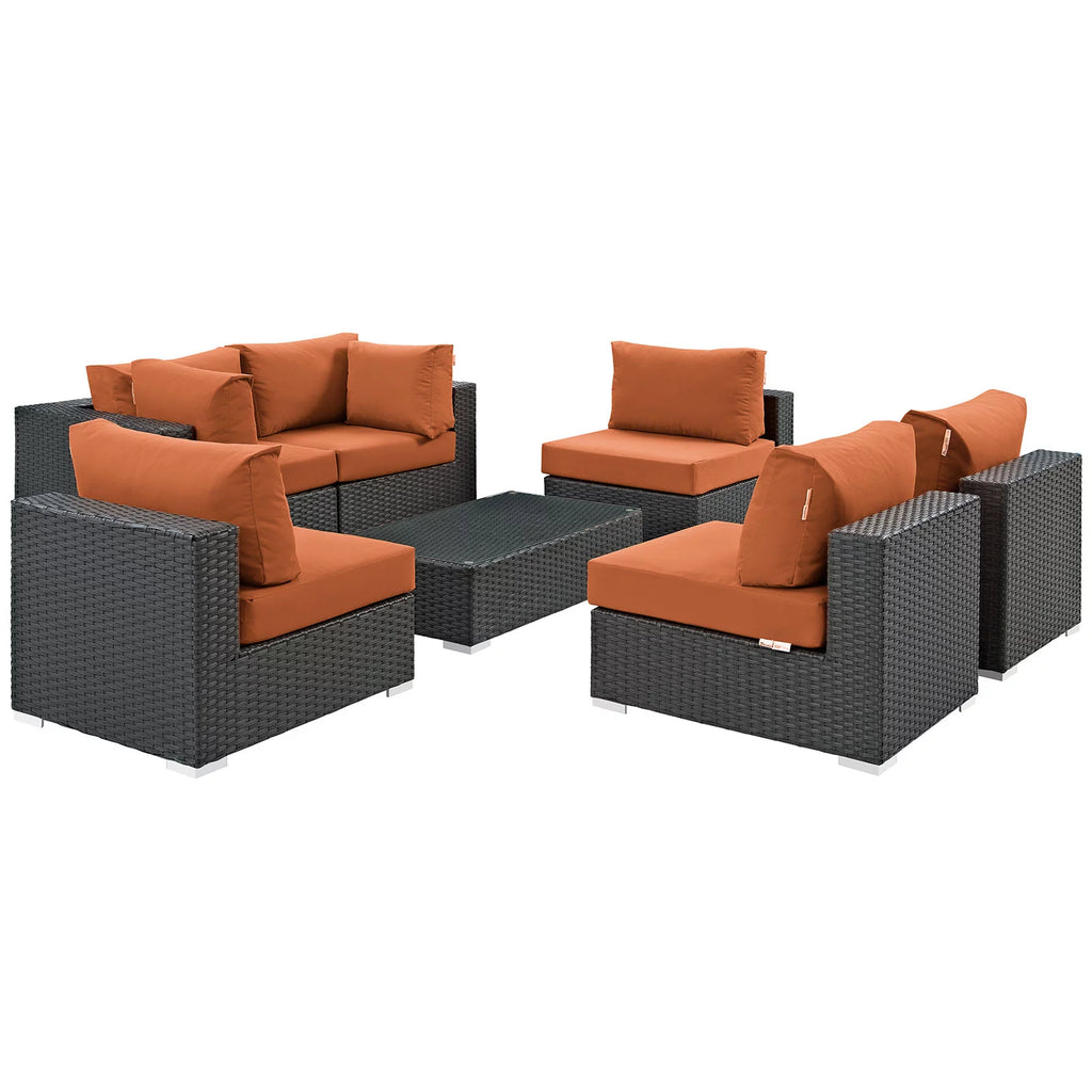 7 Piece Outdoor Patio Sectional Set X811