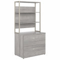 2 Drawer Lateral File Cabinet with Shelves C801