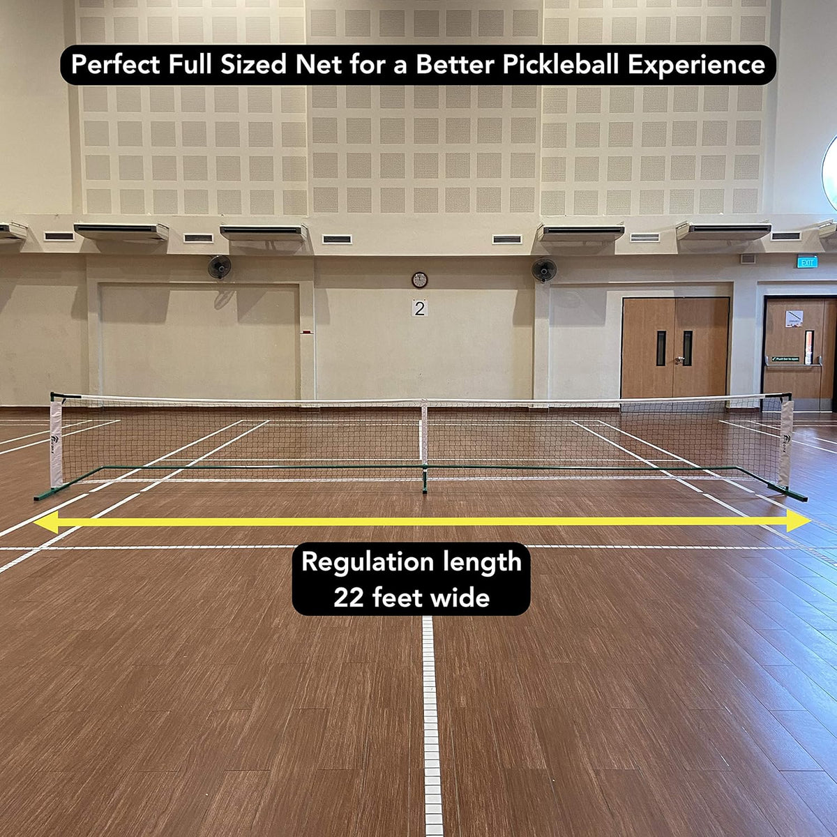 Regulation Size Portable Pickleball Net with Steel Frame and PE Netting J576