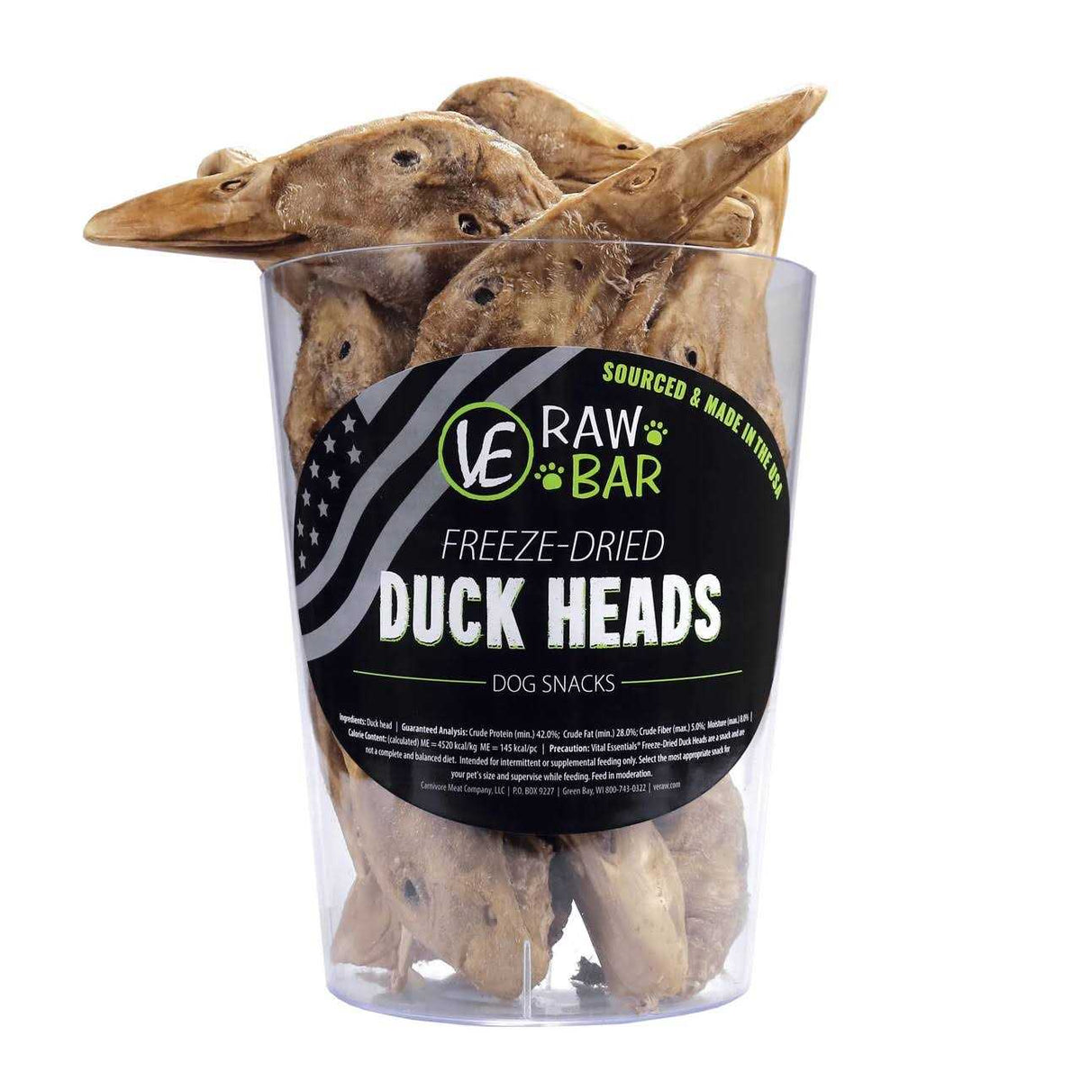 Freeze-Dried Raw Duck Head Pet Treat Q634