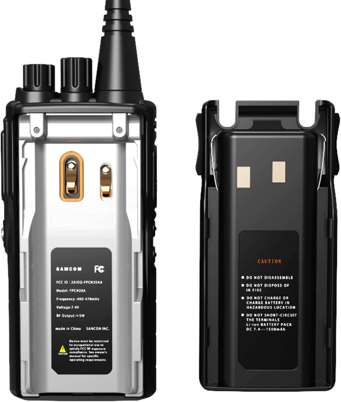5 Watts UHF Programmable Handheld Two Way Radios 6 Packs W57928