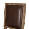Dark Brown Faux Leather Swivel Office Chair E103