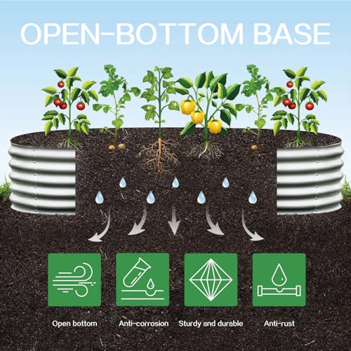 Galvanized Raised Garden Bed Dark Grey O985988