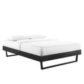 Modern Wood Twin Platform Bed Frame in Black Q21702