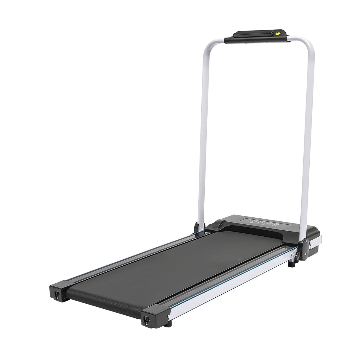 Folding Treadmill, 500W 2.0HP Under Desk Electric Treadmill with Remote & Handrail, Black J1804