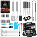 35 Pcs BBQ Grill Accessories Set with Thermometer, Fork, Tongs R5942