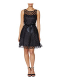 Black Sleeveless Above The Knee Fit + Flare Party Dress S642246