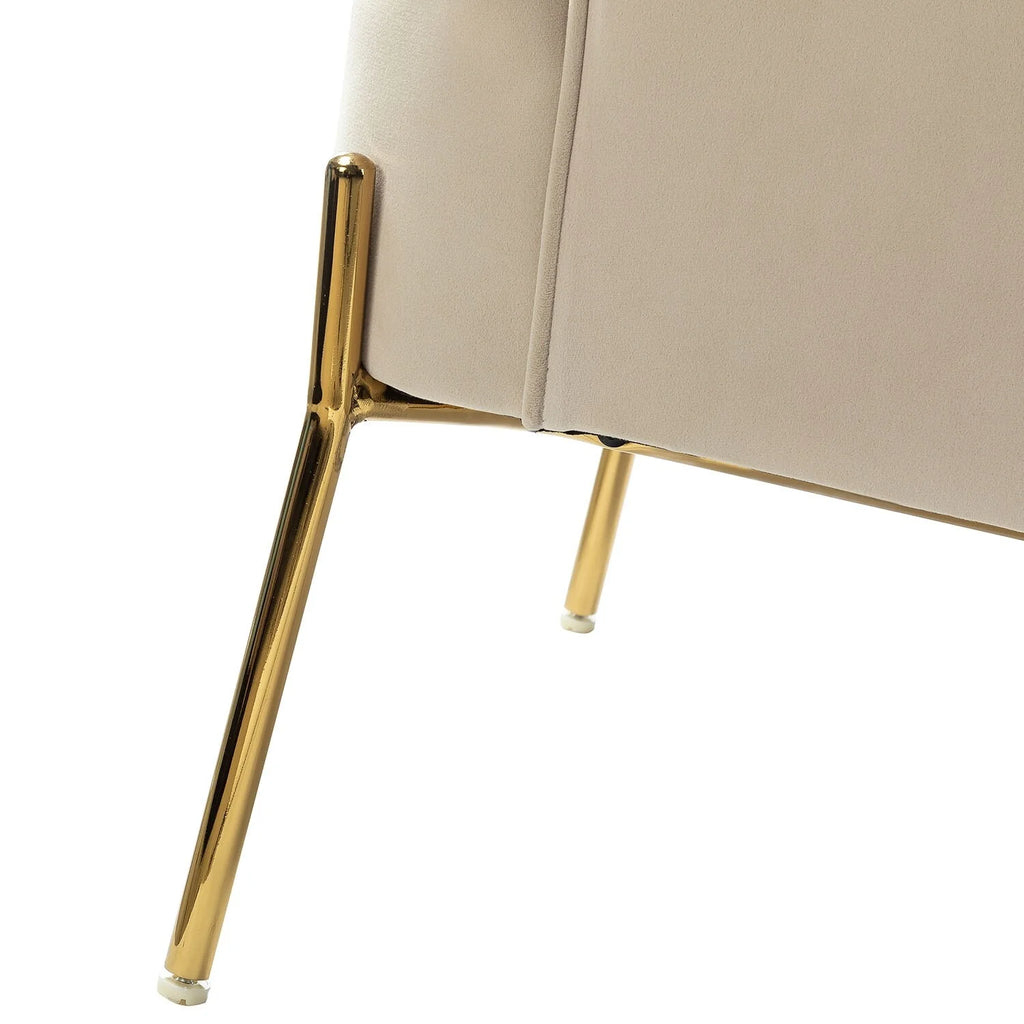 Modern Velvet Accent Chair with Metal Legs F3455
