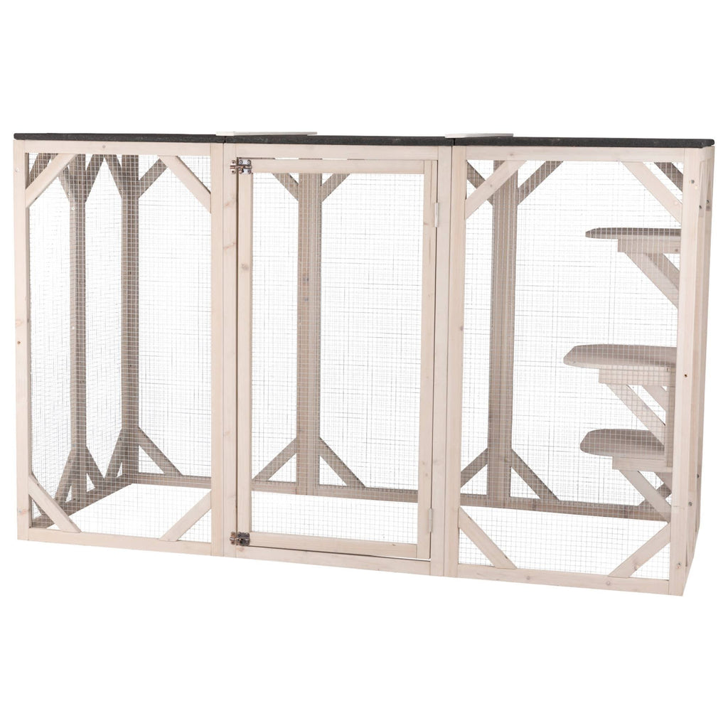 Wooden Cattery Grey J217466
