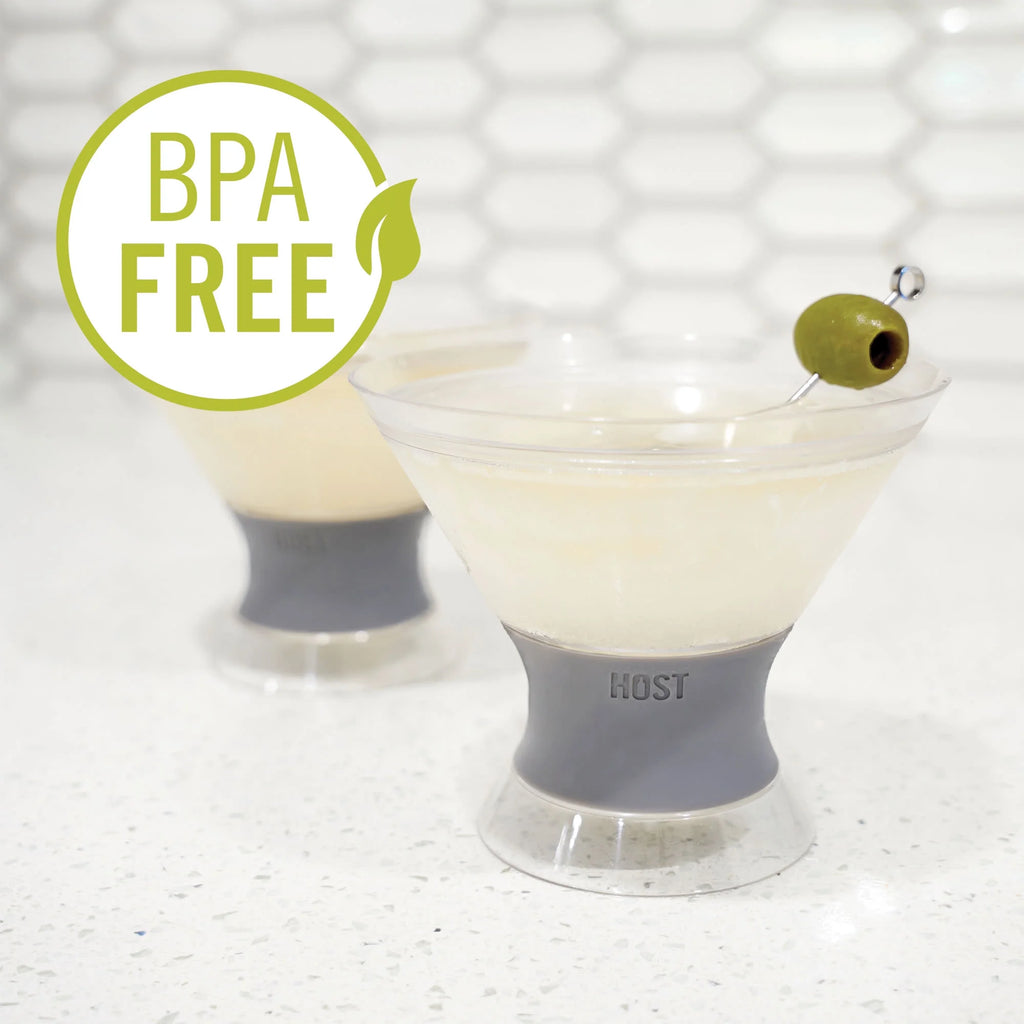 Double Wall Insulated Plastic Cooling Cups, Set of 2, Grey Y6301