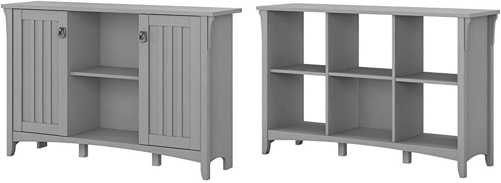 Cape Cod Gray Storage Cabinet with Doors & 6 Cube Organizer K62728