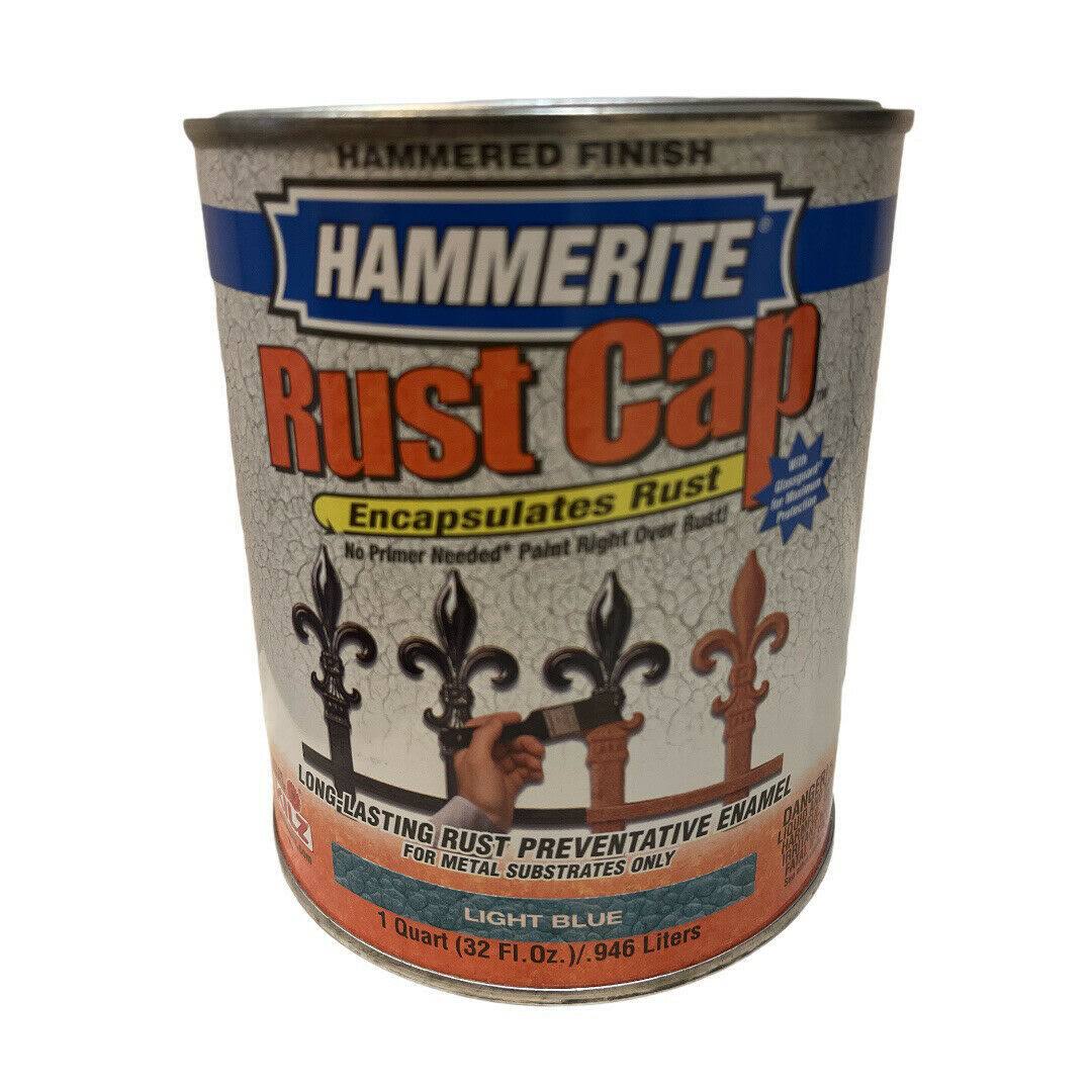Light Blue Hammered Finish Enamel Paint 1 qt J34689
