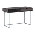 Modern Single Drawer Gray Wood Grain Finish Desk W549883