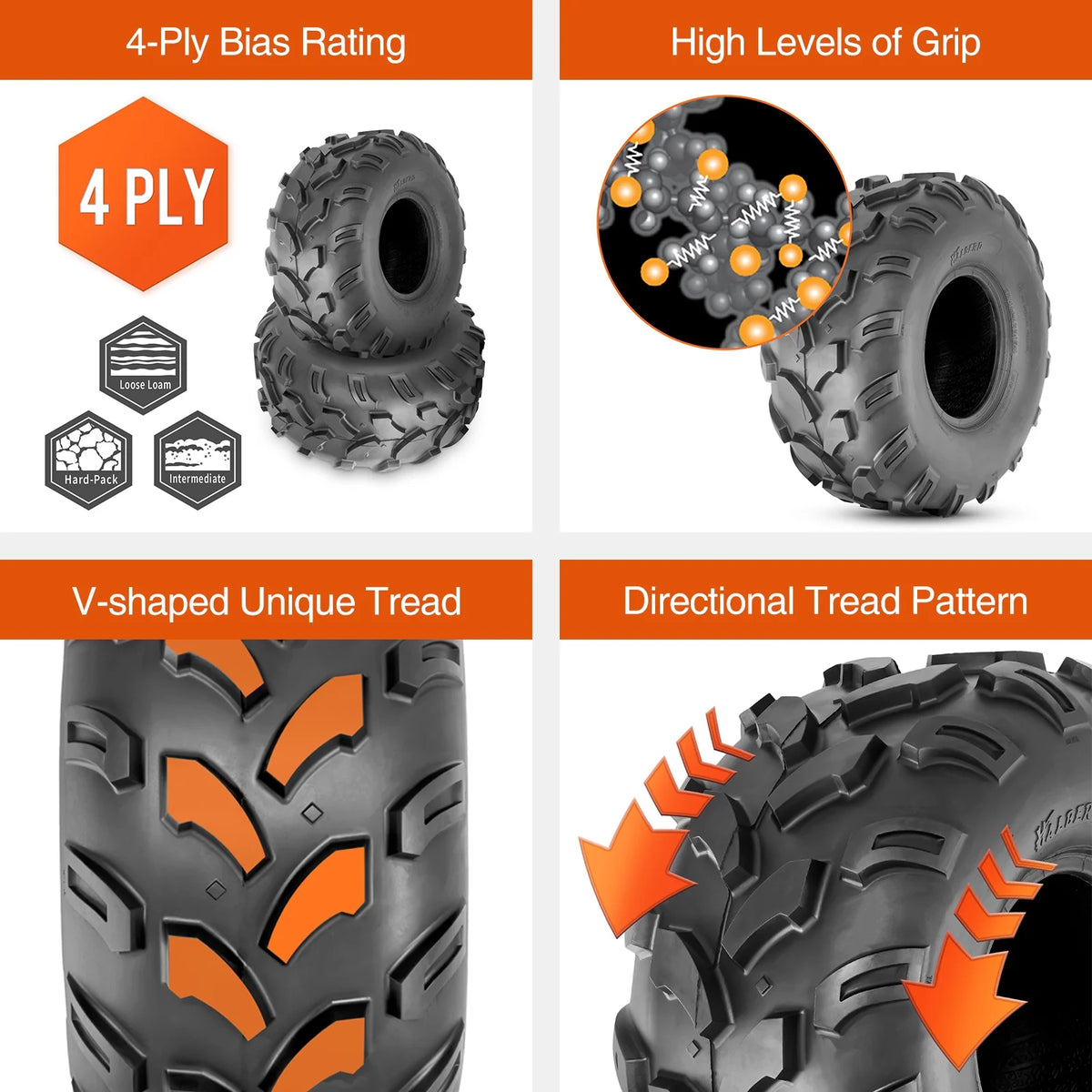 18x9.5-8 ATV Tires Set of 2 V3940