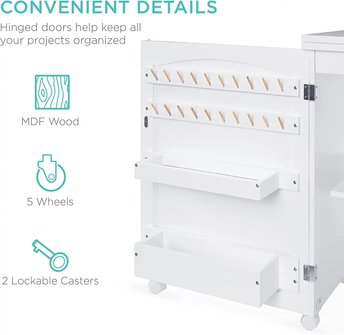 Folding Sewing Table White J99484