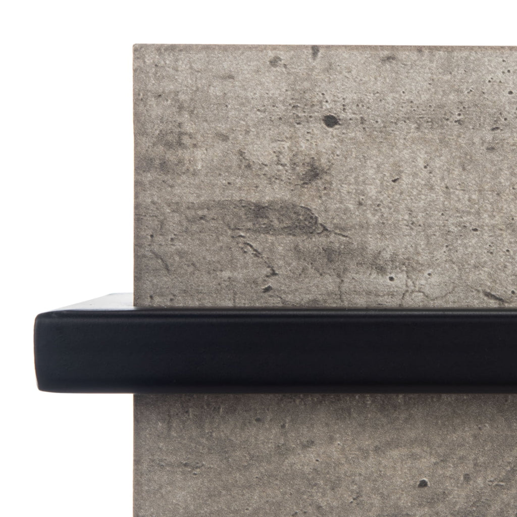 Light Grey Black Square Accent Table O8622