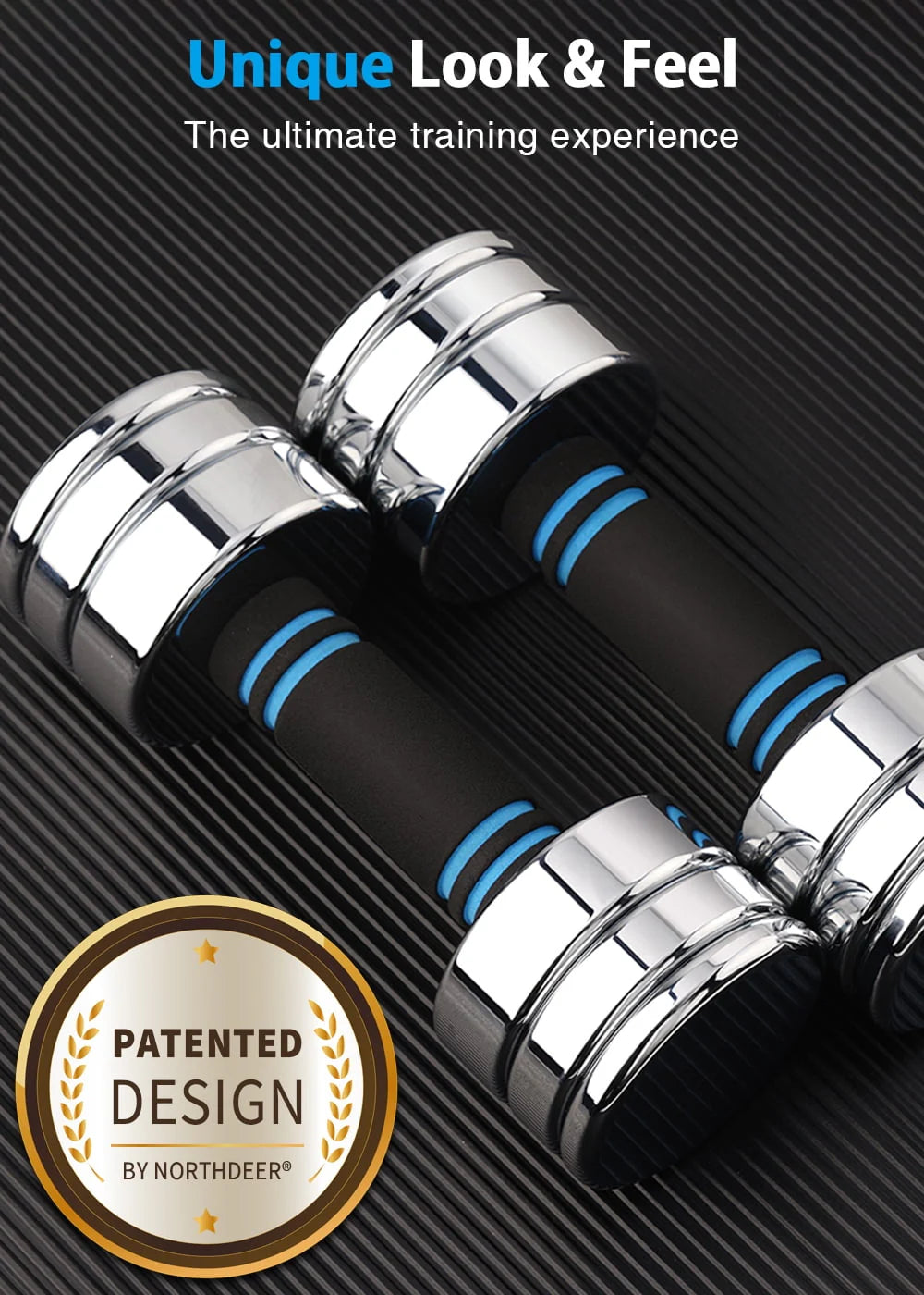 Adjustable Dumbbells Pair Steel Weight Set with Foam Handle N296998
