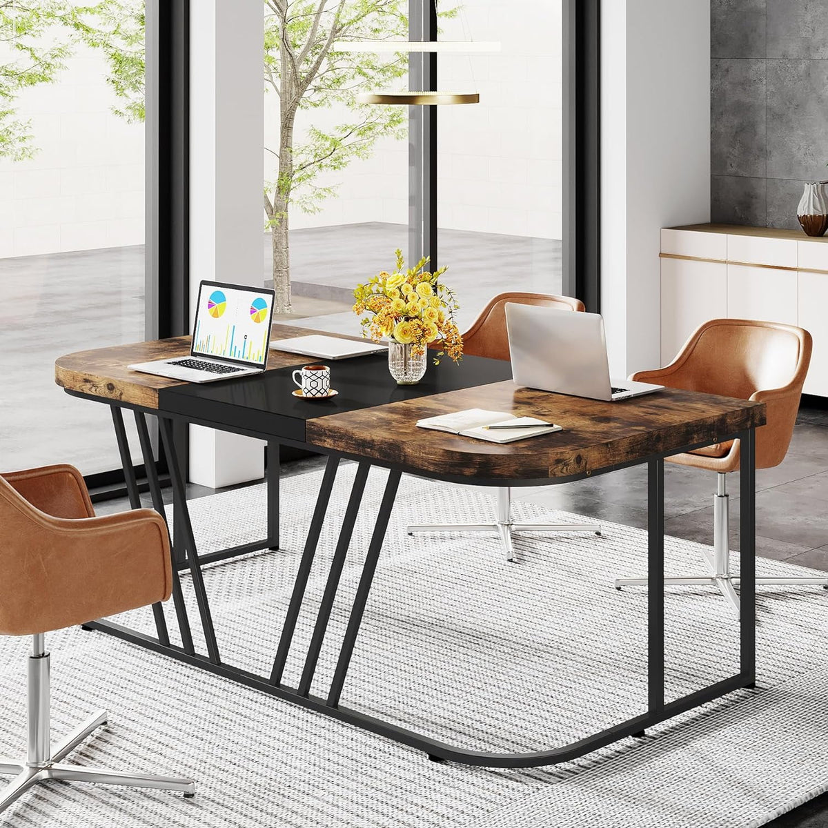 63" Industrial Executive Desk Q7987