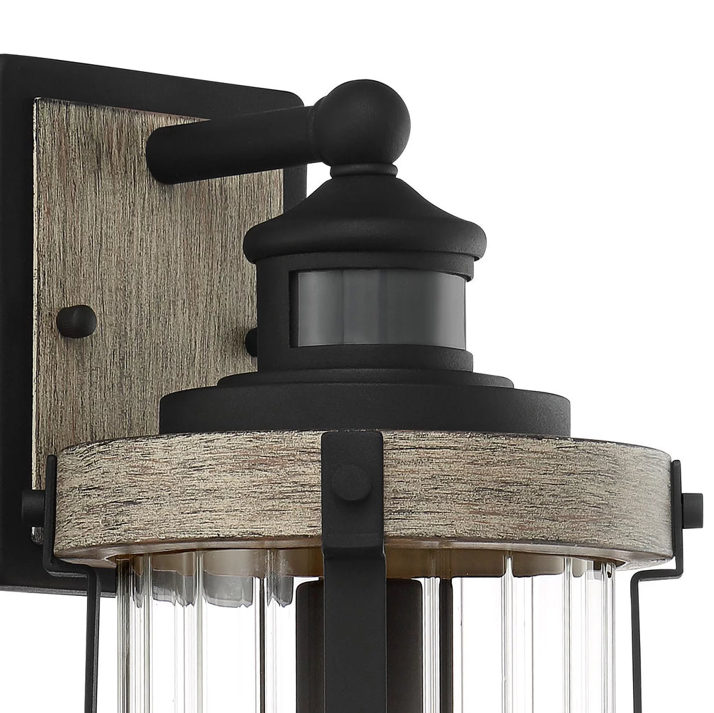 Set of 2 Gray Black Motion Sensor Dusk to Dawn Outdoor Wall Light Z74577