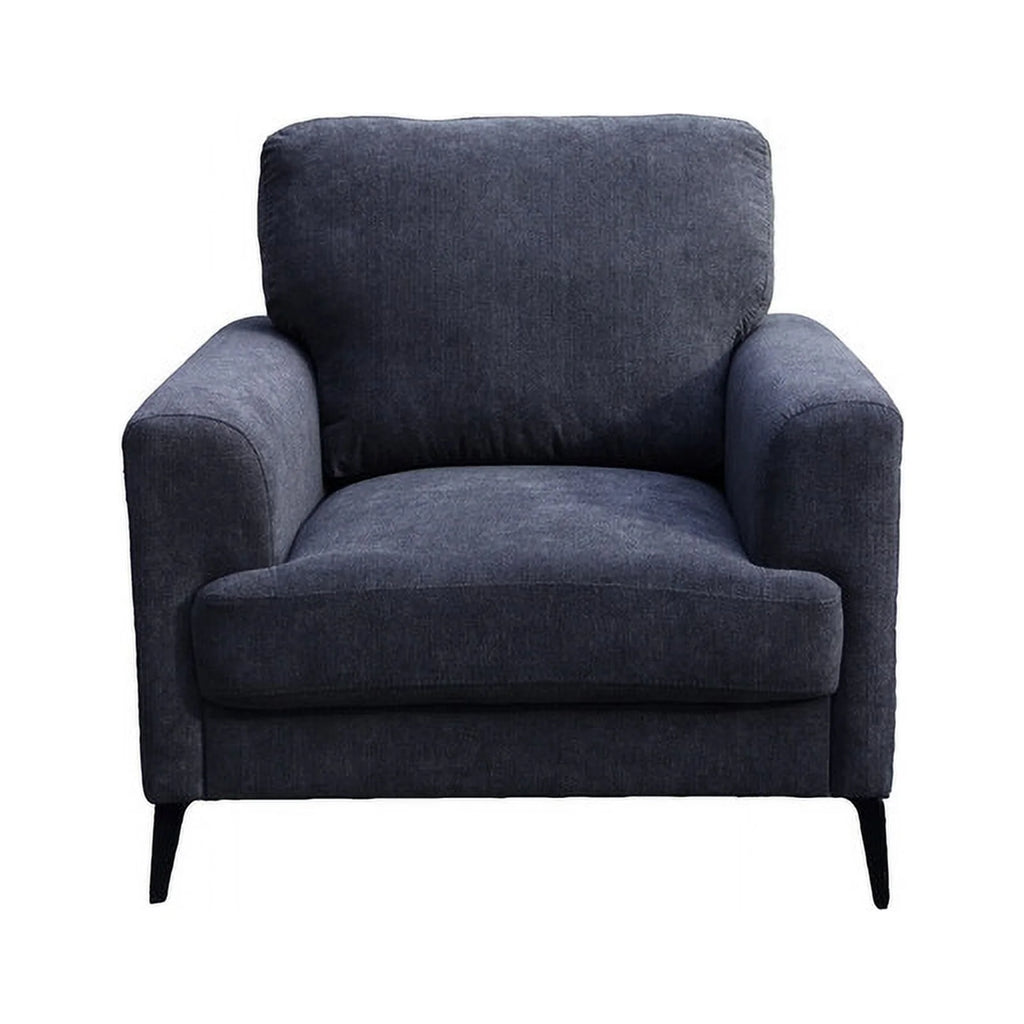 Black Chenille Sofa Loveseat Chair Living Room Set F717