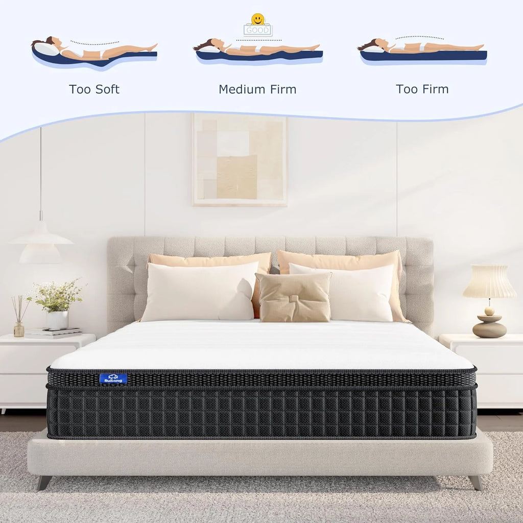 Queen 12 Hybrid Spring and Memory Foam Mattress K92597