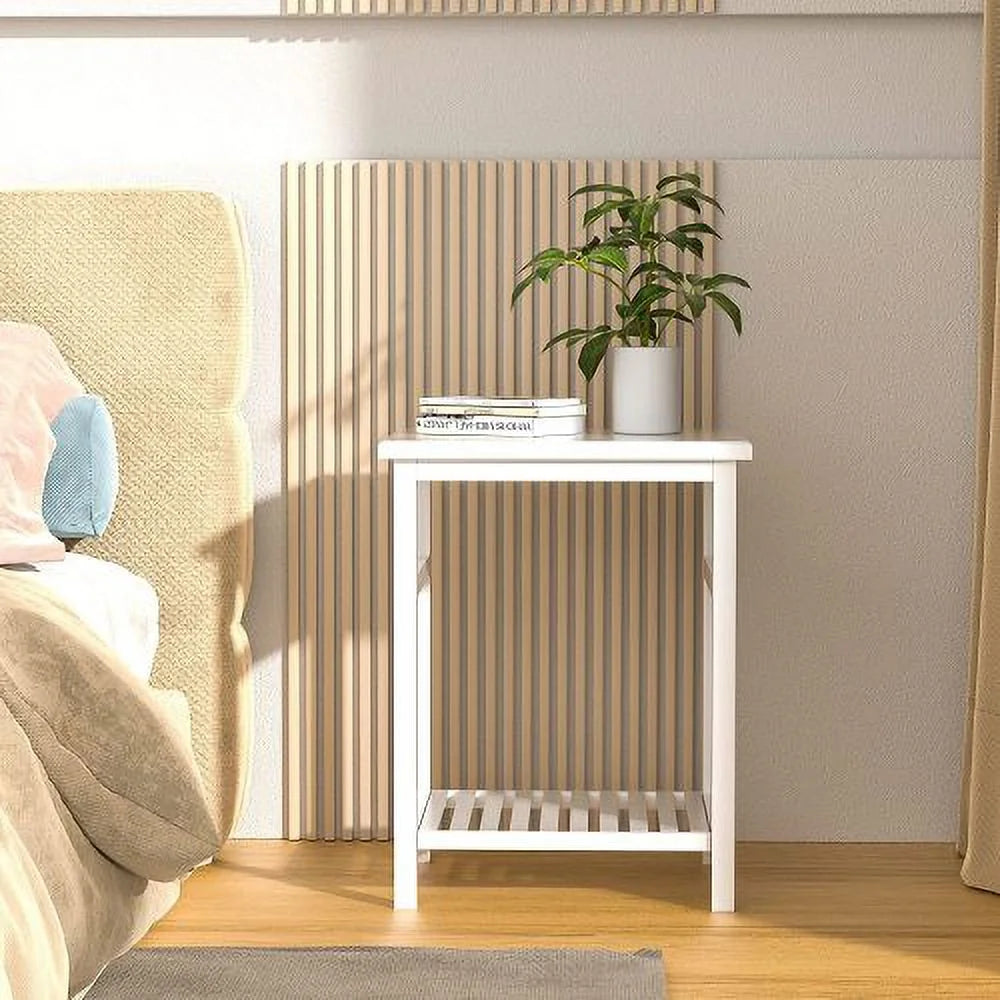 White Bamboo Nightstand O3617