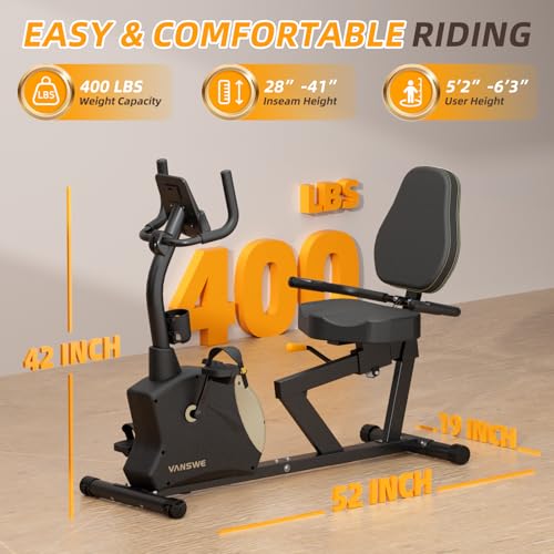 Recumbent Exercise Bike with Magnetic Resistance F854480