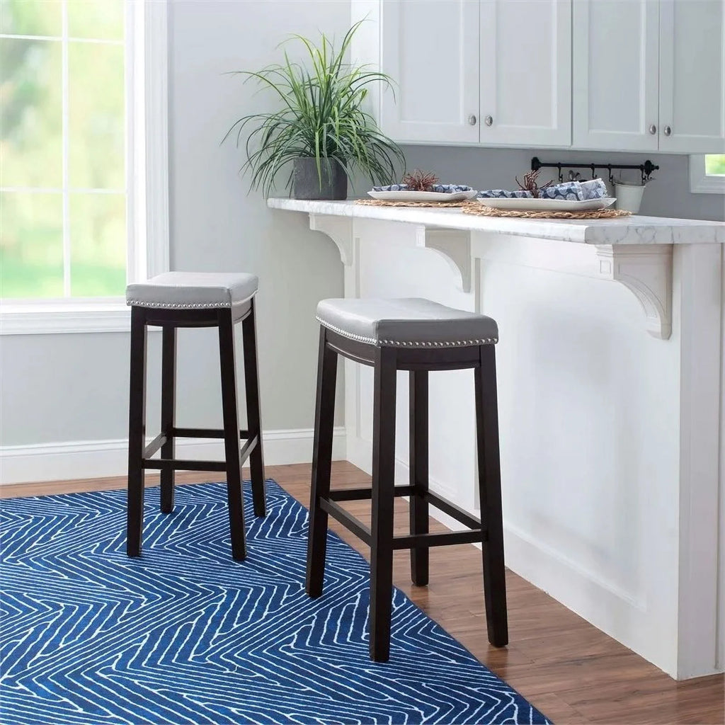 30" Backless Wood Bar Stool H55541