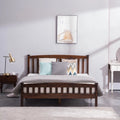 Full Size Wood Platform Bed Frame with Headboard Q2291