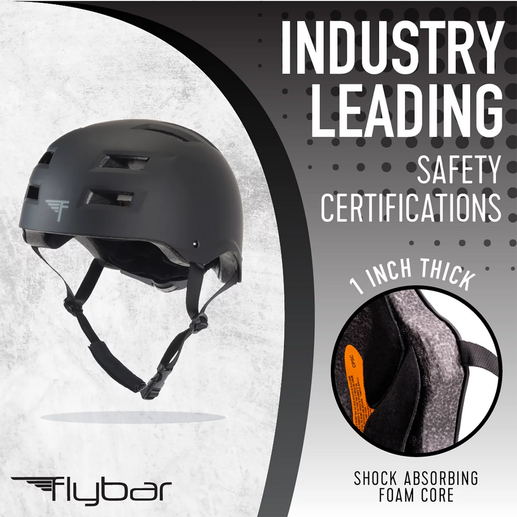 Black Multi Sport Skateboard and Bike Helmet M366