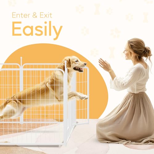 32 Inch 8 Panels Heavy Duty Metal Portable Pet Playpen Q387877