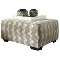 Gray Oversized Fabric Accent Ottoman Z3490
