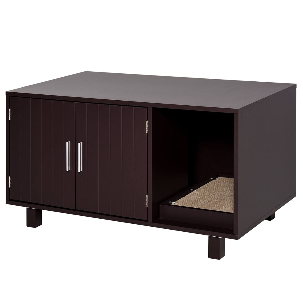Cat Box Furniture with Scratch & Magnetic Doors F35180