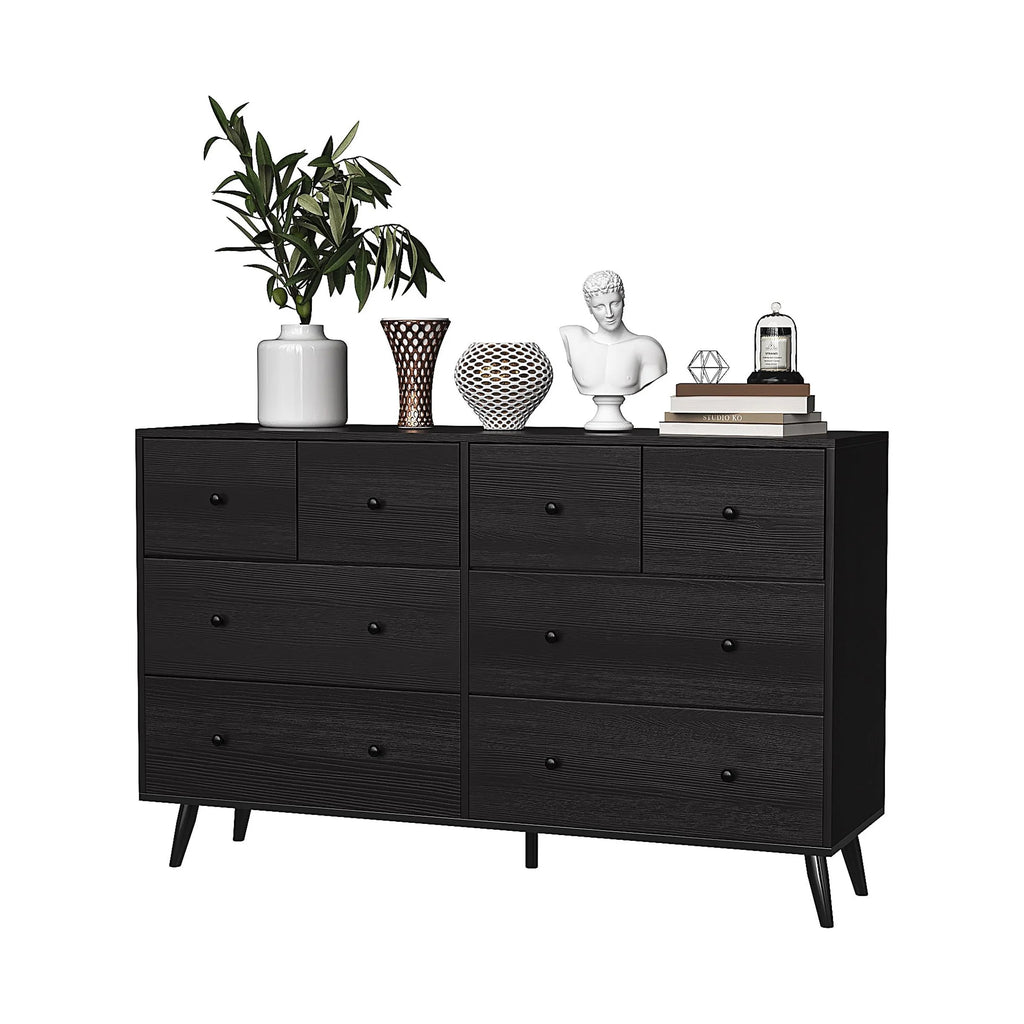 White 6 Drawer Rustic Wood Dresser C6179