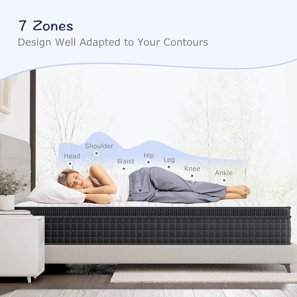 Queen 12 Hybrid Spring and Memory Foam Mattress K92597