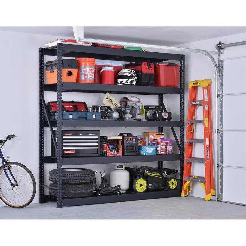 5-Tier Steel Garage Storage Shelving Unit in Black Z2454