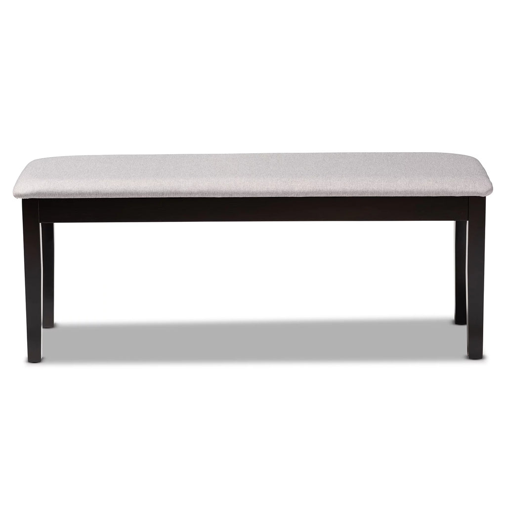 Grey Fabric Upholstered Wood Dining Bench B3346