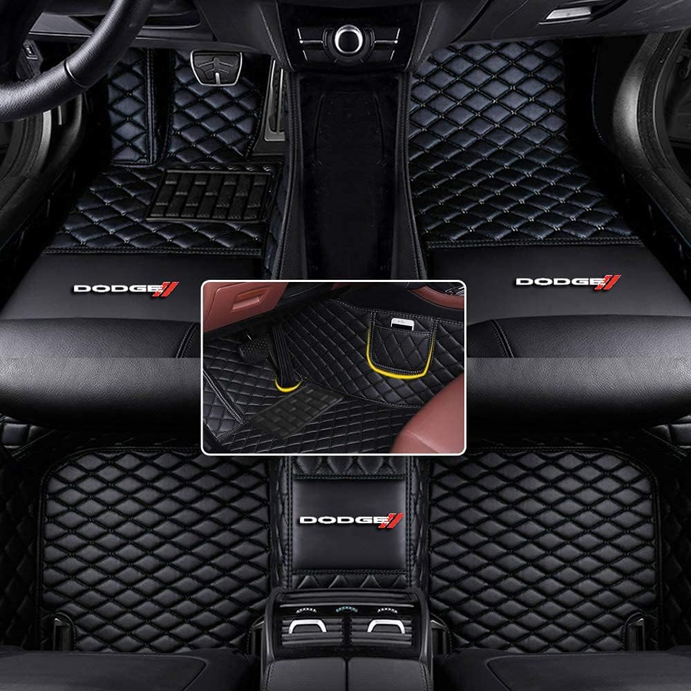 Custom Automotive Floor Mats Fit for Dodge Challenger Charger Durango Journey RAM 1500 All Weather Leather Car Mat Non-Slip Waterproof A446956