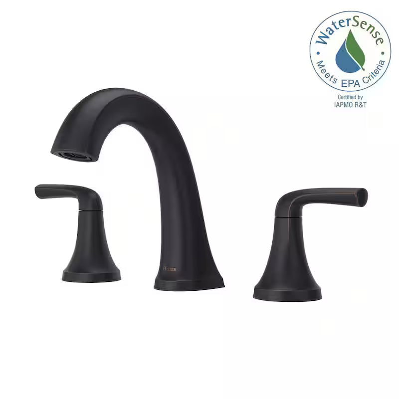 8 in. Widespread Double Handle Bathroom Faucet in Tuscan Bronze (2-Pack) Q337