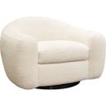 Bone White Boucle Swivel Accent Chair G799366