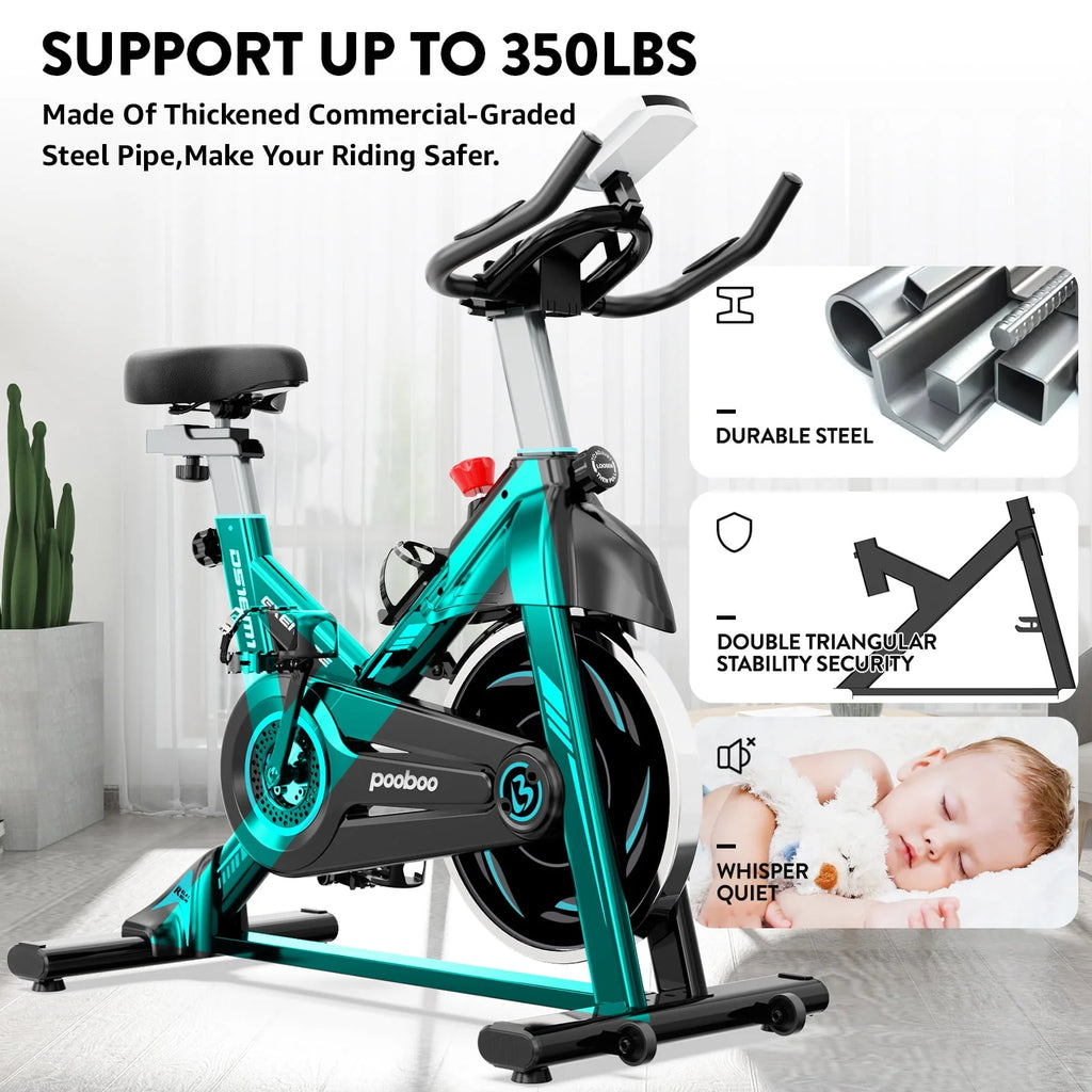 Indoor Cycling Bike Magnetic Stationary Exercise Bike 40lbs Flywheel L794