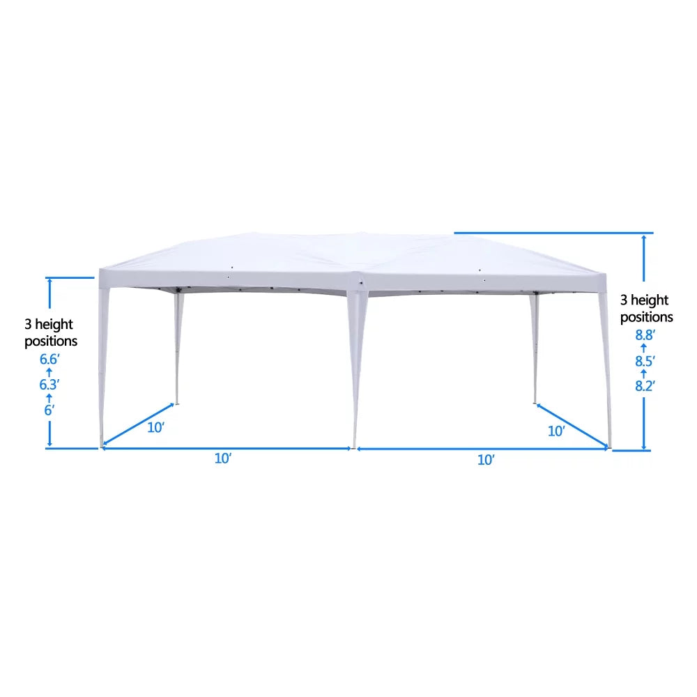10'X20' Pop up Canopy Tent White P483485