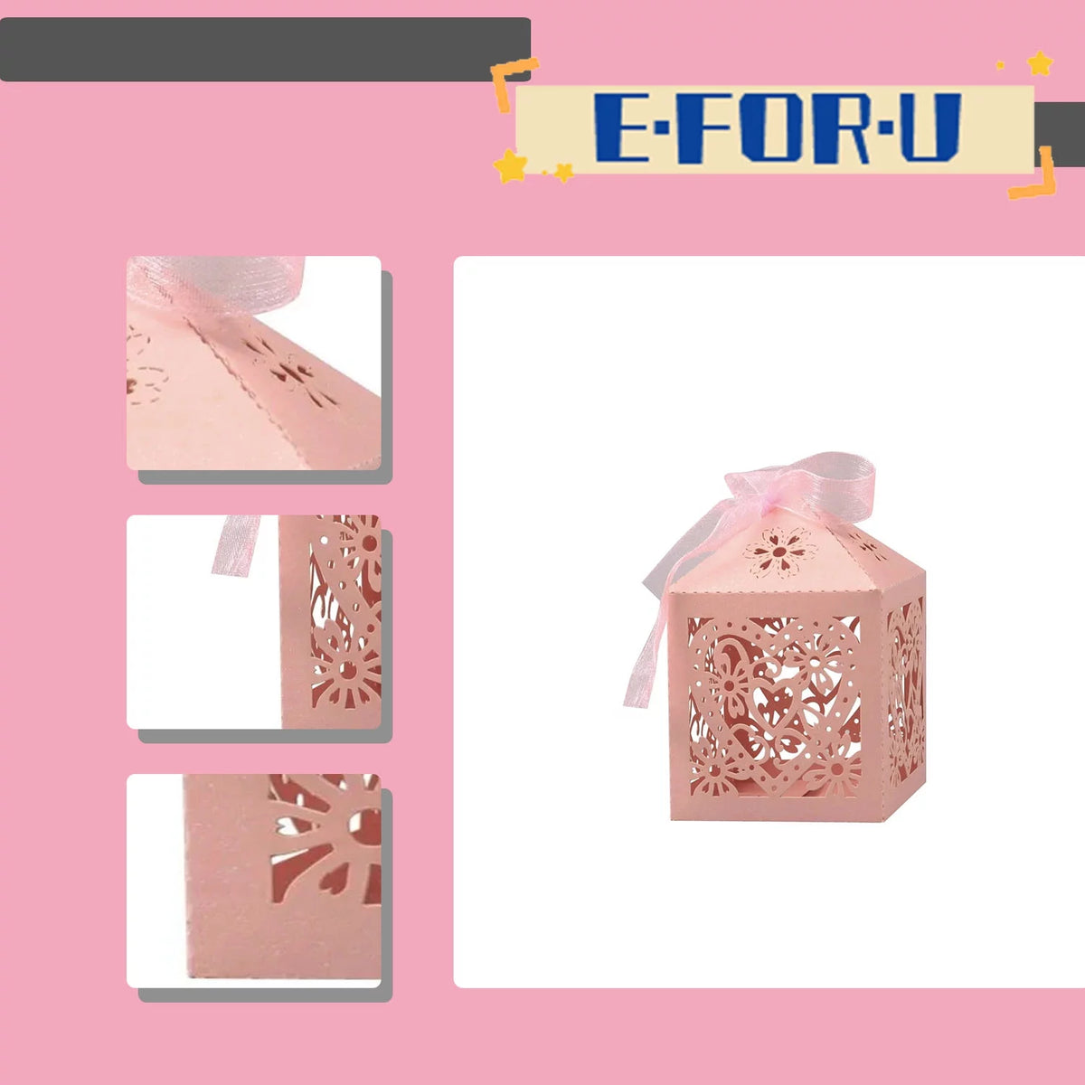 Laser Cut Wedding Candy Gift Box Y3318