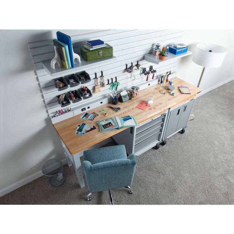Adjustable Height Workbench with Hardwood Top B850