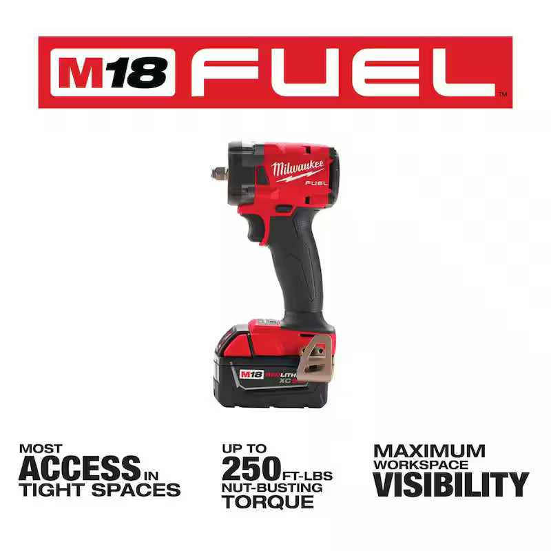 18V Lithium-Ion Brushless Cordless Compact Impact Wrench Kit H6464