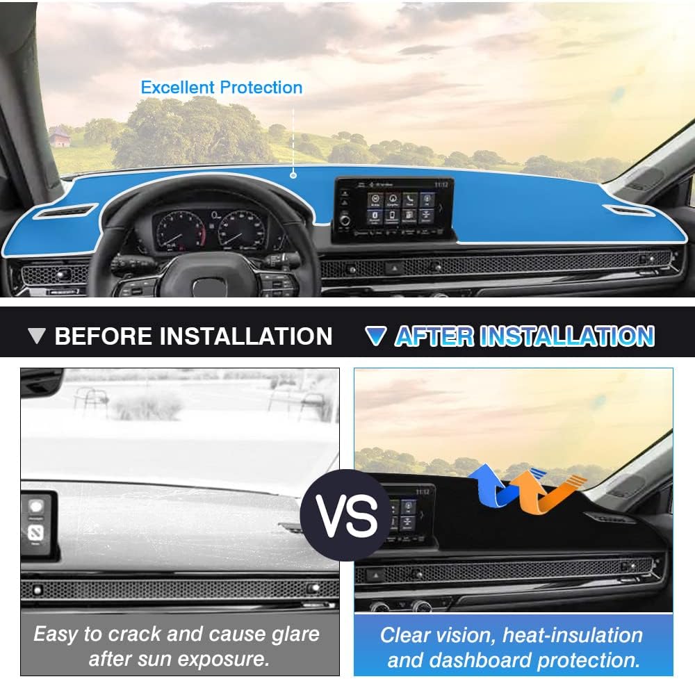 Custom Fit Dashboard Cover Mat Carpet Flannel Dash Cover Pad A543